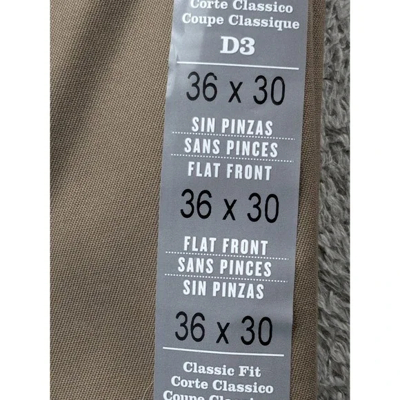 Dockers D3 Classic Fit Iron Free Khaki Pants Mens 36x30 Brown Flat Front New - Picture 11 of 15